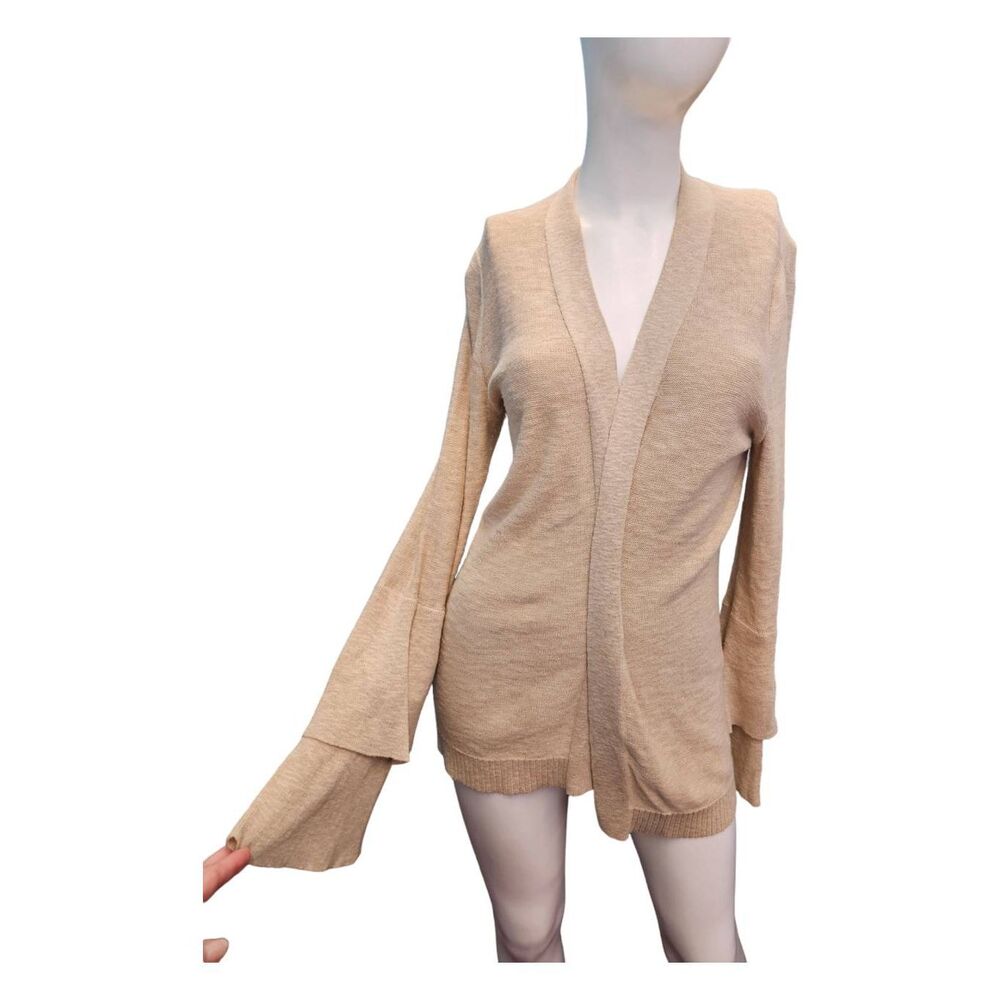J. Crew Tan Bell Sleeve Cardigan Womens Small
